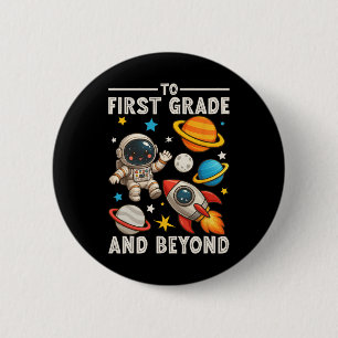 Macaron Rond 5 Cm Jusqu'à la première année et au-delà Astronaute dr