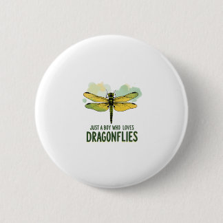 Macaron Rond 5 Cm Just a Boy who loves Dragonflies. Dragonflies Drag