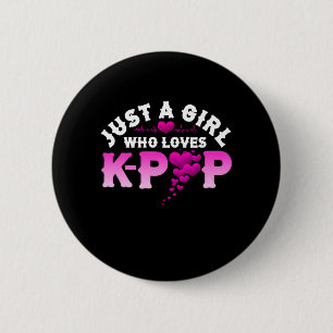 Macaron Rond 5 Cm Just Girl Who Loves K-pop Finger Heart