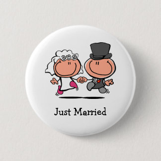 Macaron Rond 5 Cm Juste bouton marié de bande dessinée