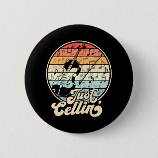 Macaron Rond 5 Cm Juste Cellin Cello Funny Cellist Musicien