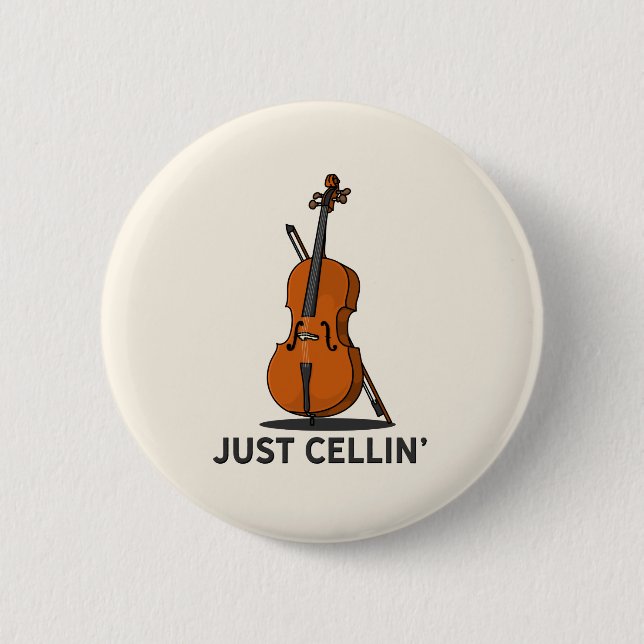 Macaron Rond 5 Cm Juste Cellule Cellist Performance Music Cello (Devant)