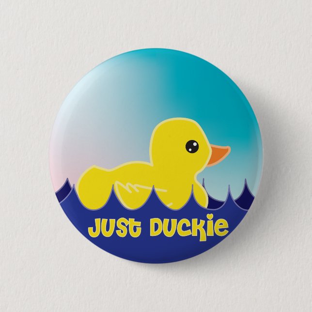 Macaron Rond 5 Cm Juste Duckie (Devant)