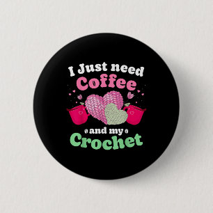 Macaron Rond 5 Cm Juste Me Verser Mon Café Me Main Mon Crochet Femme