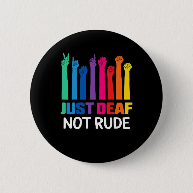 Macaron Rond 5 Cm Juste Sourd Pas Rude Sourde Sensibilisation Ruban  (Devant)