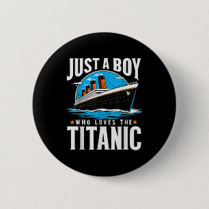 Macaron Rond 5 Cm Juste Un Garçon Qui Aime Le Titanic - Son Frère Gr