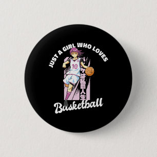 Macaron Rond 5 Cm Juste une fille qui aime Bysketbyll - Anime Bysket