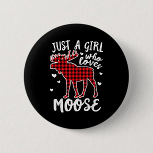 Macaron Rond 5 Cm Juste une fille qui aime la plaid de buffle origna