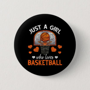 Macaron Rond 5 Cm Juste Une Fille Qui Aime Le Joueur De Basketball F