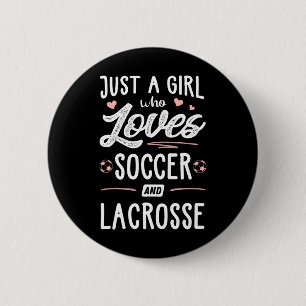 Macaron Rond 5 Cm Juste Une Fille Qui Aime Le Soccer Et Le Cadeau De