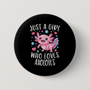 Macaron Rond 5 Cm Juste une fille qui aime les axolotls axolotl kawa