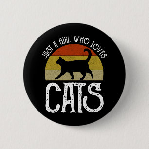 Macaron Rond 5 Cm Juste Une Fille Qui Aime Les Chats