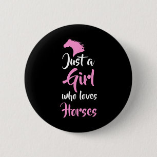 Macaron Rond 5 Cm Juste Une Fille Qui Aime Les Chevaux Horseck Équit