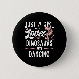 Macaron Rond 5 Cm Juste Une Fille Qui Aime Les Dinosaures Et La Dans