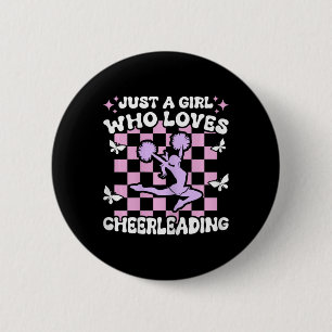 Macaron Rond 5 Cm Juste une fille qui aime les filles de cheerleadin