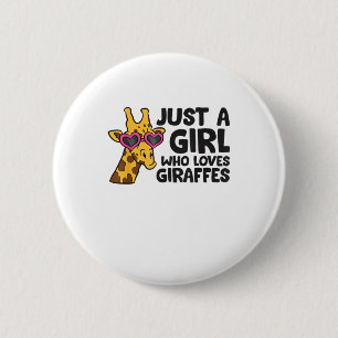 Macaron Rond 5 Cm Juste une fille qui aime les girafes _3