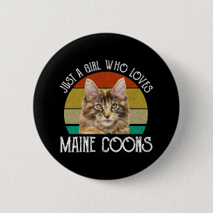 Macaron Rond 5 Cm Juste Une Fille Qui Aime Les Maine Coons