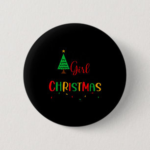 Macaron Rond 5 Cm Juste une fille qui aime Noël, femmes, filles, enf