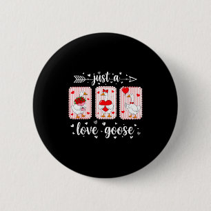 Macaron Rond 5 Cm Juste une oie d'amour drôle Saint Valentin Mignonn