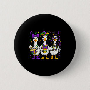 Macaron Rond 5 Cm Juste une oie de Mardi gras drôle de Mardi gras oi
