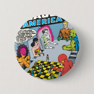 Macaron Rond 5 Cm Justice League of America Numéro 1 - Nov
