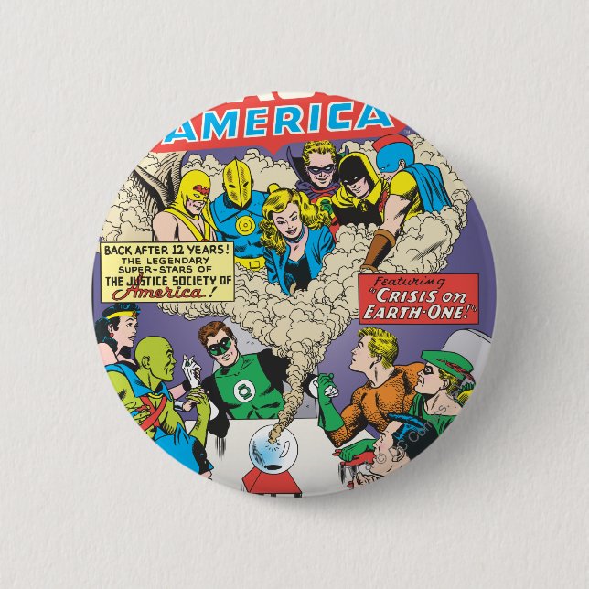 Macaron Rond 5 Cm Justice League of America Numéro 21 - Août (Devant)