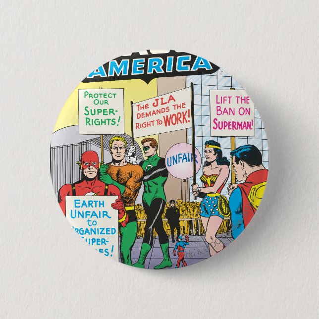 Macaron Rond 5 Cm Justice League of America Numéro 28 - Juin (Devant)