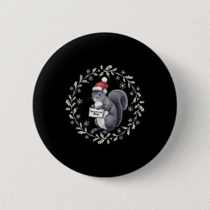 Macaron Rond 5 Cm Justice Pour L'Arachide L'Écureuil - Noël Noël S