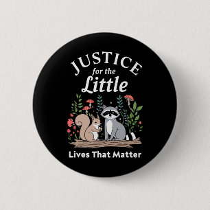 Macaron Rond 5 Cm Justice Pour L'Arachide L'Écureuil - Noël Noël S
