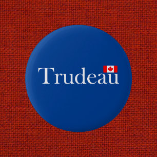 Macaron Rond 5 Cm Justin Trudeau Drapeau officiel canadien Couleur f