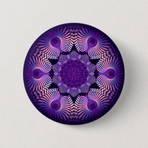 Macaron Rond 5 Cm Kaleidoscope Apophysis Fleur I