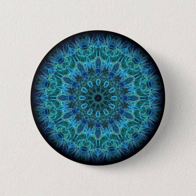 Macaron Rond 5 Cm Kaléidoscope sous-marin de beauté (Devant)