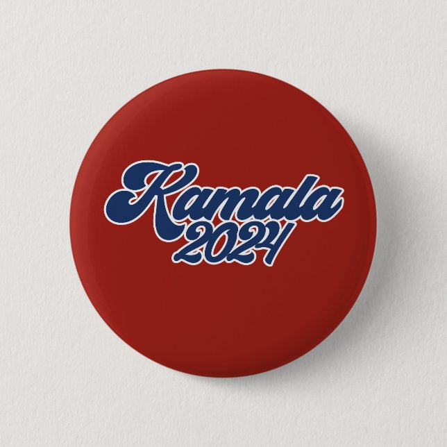 Macaron Rond 5 Cm Kamala 2024 Vote Kamala Harris 2024 Election (Devant)