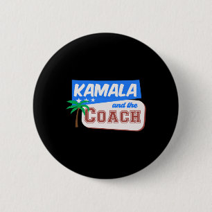 Macaron Rond 5 Cm Kamala Et L'Entraîneur Harris Wheimer 2024