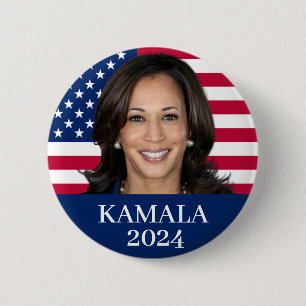 Macaron Rond 5 Cm Kamala Harris 2024
