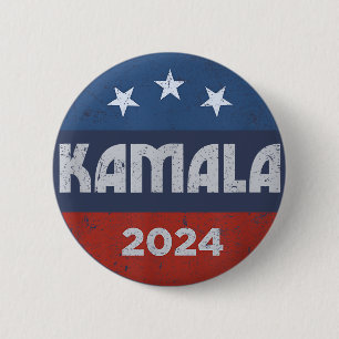 Macaron Rond 5 Cm Kamala Harris 2024 Pour Président