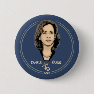 Macaron Rond 5 Cm Kamala Harris 46