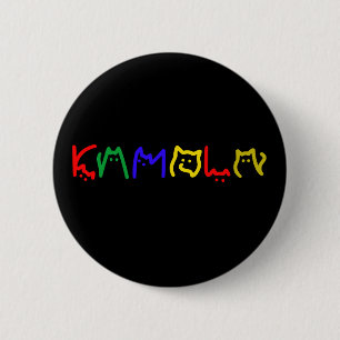 Macaron Rond 5 Cm Kamala Harris - Cat Lettering