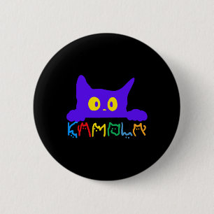 Macaron Rond 5 Cm Kamala Harris Funny Chat Lettres Typographie Alpha