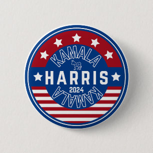 Macaron Rond 5 Cm Kamala Harris Madame la Présidente 2024
