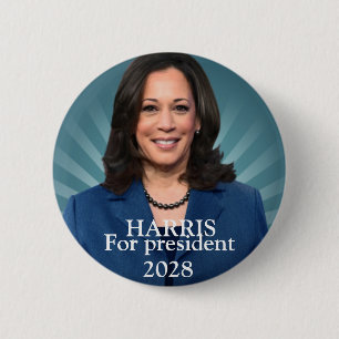Macaron Rond 5 Cm Kamala harris pour la présidente 2028 femmes