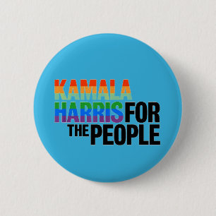 Macaron Rond 5 Cm Kamala Harris Pour Le Peuple
