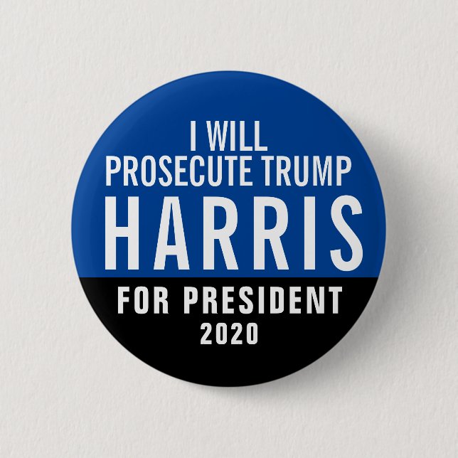 Macaron Rond 5 Cm Kamala Harris pour le président 2020 (Devant)