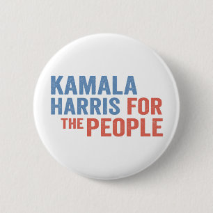 Macaron Rond 5 Cm Kamala Harris pour les démocrates électoraux popul