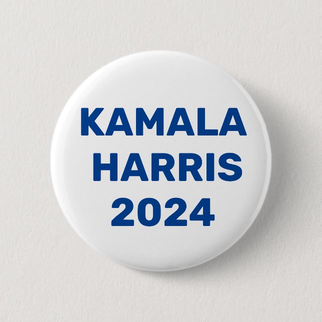 Macaron Rond 5 Cm Kamala Harris Pour Président 2024 (Devant)