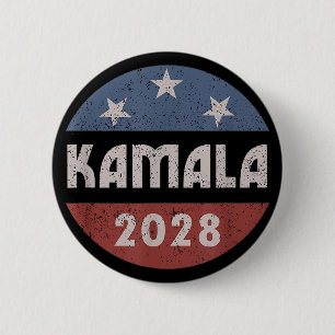 Macaron Rond 5 Cm Kamala Harris présidente Kamala Harris 2028