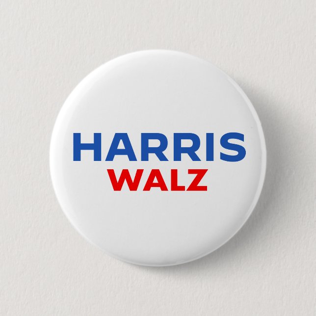 MACARON ROND 5 CM KAMALA HARRIS TIM WALZ 2024 (Devant)