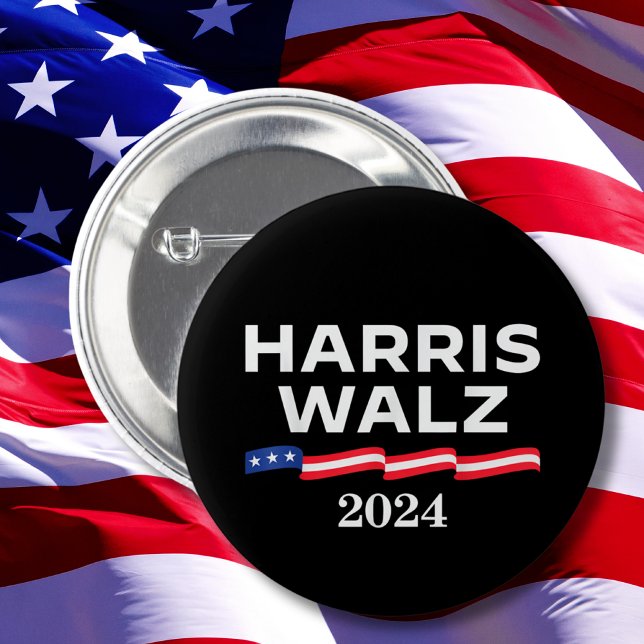 Macaron Rond 5 Cm Kamala Harris Walz 2024 (Créateur téléchargé)