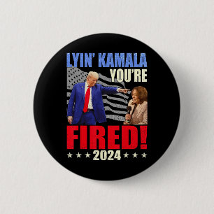 Macaron Rond 5 Cm Kamala Vous êtes renvoyé drôle Président Trump rir