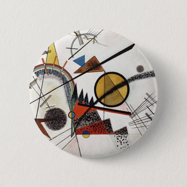 Macaron Rond 5 Cm Kandinsky Expressionniste Peinture Abstraite (Devant)